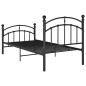 vidaXL Bettgestell Schwarz Metall 100x200 cm vidaXL Bettgestell Schwarz Metall 100x200 cm