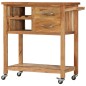 vidaXL Servierwagen 80x45x91 cm Massivholz Akazie vidaXL Servierwagen 80x45x91 cm Massivholz Akazie