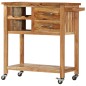 vidaXL Servierwagen 80x45x91 cm Massivholz Akazie vidaXL Servierwagen 80x45x91 cm Massivholz Akazie