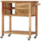 vidaXL Servierwagen 80x45x91 cm Massivholz Akazie vidaXL Servierwagen 80x45x91 cm Massivholz Akazie