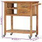 vidaXL Servierwagen 80x45x91 cm Massivholz Akazie vidaXL Servierwagen 80x45x91 cm Massivholz Akazie