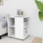 vidaXL Rollschrank Hochglanz-Weiß 60x53x72 cm Holzwerkstoff vidaXL Rollschrank Hochglanz-Weiß 60x53x72 cm Holzwerkstoff