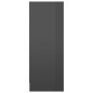 vidaXL Schuhschrank Hochglanz-Grau 31,5x35x90 cm Holzwerkstoff vidaXL Schuhschrank Hochglanz-Grau 31,5x35x90 cm Holzwerkstoff