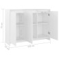 vidaXL Sideboard Weiß 102x33x75 cm Holzwerkstoff vidaXL Sideboard Weiß 102x33x75 cm Holzwerkstoff