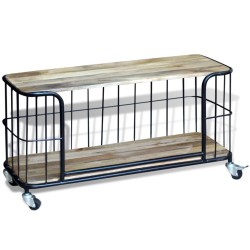 vidaXL TV-Schrank Mangoholz Massiv 100x40x45 cm