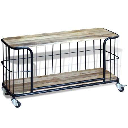 vidaXL TV-Schrank Mangoholz Massiv 100x40x45 cm