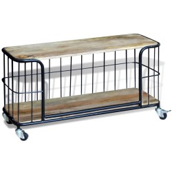 vidaXL TV-Schrank Mangoholz Massiv 100x40x45 cm