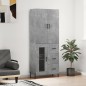 Highboard Betongrau 69,5x34x180 cm Holzwerkstoff Highboard Betongrau 69,5x34x180 cm Holzwerkstoff