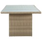 vidaXL Garten-Esstisch Braun 200x100x74 cm Glas und Poly Rattan vidaXL Garten-Esstisch Braun 200x100x74 cm Glas und Poly Rattan