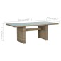 vidaXL Garten-Esstisch Braun 200x100x74 cm Glas und Poly Rattan vidaXL Garten-Esstisch Braun 200x100x74 cm Glas und Poly Rattan