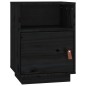 vidaXL Nachttisch Schwarz 40x34x55 cm Massivholz Kiefer vidaXL Nachttisch Schwarz 40x34x55 cm Massivholz Kiefer