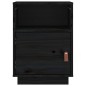 vidaXL Nachttisch Schwarz 40x34x55 cm Massivholz Kiefer vidaXL Nachttisch Schwarz 40x34x55 cm Massivholz Kiefer