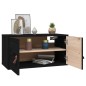 vidaXL Wandschrank Schwarz 60x30x30 cm Massivholz Kiefer vidaXL Wandschrank Schwarz 60x30x30 cm Massivholz Kiefer