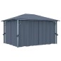 vidaXL Pavillon mit Vorhängen 400×300 cm Anthrazit Aluminium vidaXL Pavillon mit Vorhängen 400×300 cm Anthrazit Aluminium