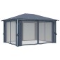 vidaXL Pavillon mit Vorhängen 400×300 cm Anthrazit Aluminium vidaXL Pavillon mit Vorhängen 400×300 cm Anthrazit Aluminium