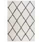 vidaXL Teppich Shaggy Hochflor Schwarz und Creme 160x230 cm vidaXL Teppich Shaggy Hochflor Schwarz und Creme 160x230 cm