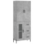 Highboard Betongrau 69,5x34x180 cm Holzwerkstoff Highboard Betongrau 69,5x34x180 cm Holzwerkstoff