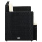 2-Sitzer-Gartensofa mit Auflagen Schwarz Poly Rattan 2-Sitzer-Gartensofa mit Auflagen Schwarz Poly Rattan