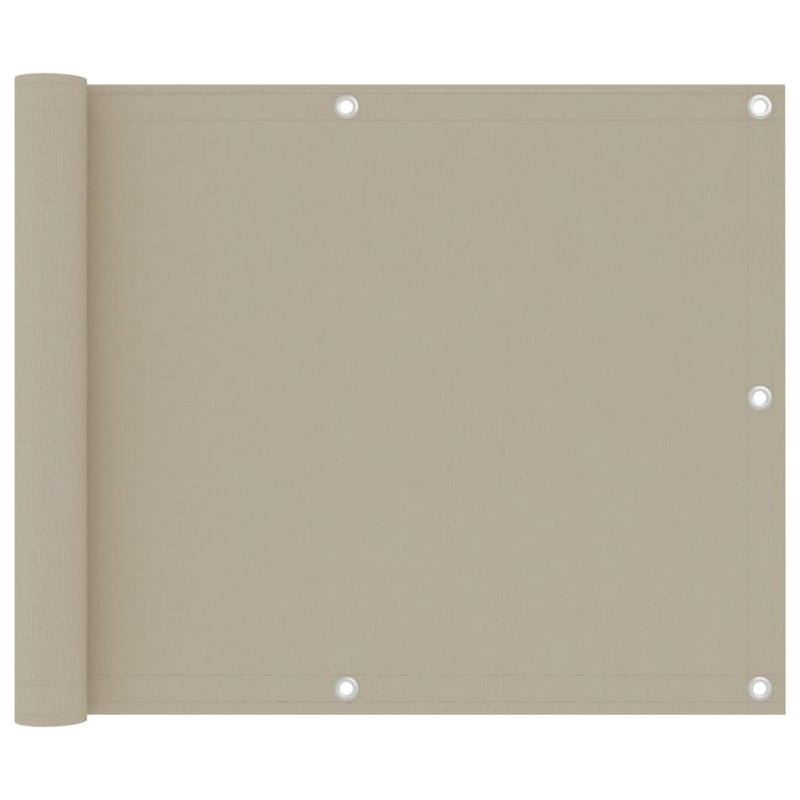 vidaXL Balkon-Sichtschutz Beige 75x500 cm Oxford-Gewebe vidaXL Balkon-Sichtschutz Beige 75x500 cm Oxford-Gewebe