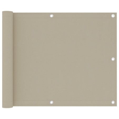 vidaXL Balkon-Sichtschutz Beige 75x500 cm Oxford-Gewebe