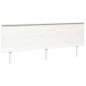 vidaXL Kopfteil Weiß 204x6x82,5 cm Massivholz Kiefer