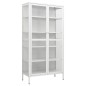 vidaXL Vitrine Weiß 90x40x180 cm Stahl und Gehärtetes Glas vidaXL Vitrine Weiß 90x40x180 cm Stahl und Gehärtetes Glas