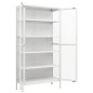 vidaXL Vitrine Weiß 90x40x180 cm Stahl und Gehärtetes Glas vidaXL Vitrine Weiß 90x40x180 cm Stahl und Gehärtetes Glas