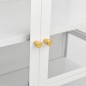 vidaXL Vitrine Weiß 90x40x180 cm Stahl und Gehärtetes Glas vidaXL Vitrine Weiß 90x40x180 cm Stahl und Gehärtetes Glas