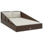 Gartenbett Braun 110x200 cm Poly Rattan Gartenbett Braun 110x200 cm Poly Rattan