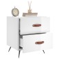 vidaXL Nachttisch Hochglanz-Weiß 40x35x47,5 cm Holzwerkstoff vidaXL Nachttisch Hochglanz-Weiß 40x35x47,5 cm Holzwerkstoff