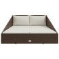 Gartenbett Braun 110x200 cm Poly Rattan Gartenbett Braun 110x200 cm Poly Rattan