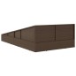 Gartenbett Braun 110x200 cm Poly Rattan Gartenbett Braun 110x200 cm Poly Rattan