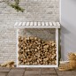 vidaXL Kaminholzregal Weiß 108x64,5x110 cm Massivholz Kiefer vidaXL Kaminholzregal Weiß 108x64,5x110 cm Massivholz Kiefer
