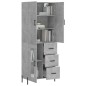 Highboard Betongrau 69,5x34x180 cm Holzwerkstoff Highboard Betongrau 69,5x34x180 cm Holzwerkstoff
