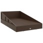 Gartenbett Braun 110x200 cm Poly Rattan Gartenbett Braun 110x200 cm Poly Rattan