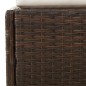 Gartenbett Braun 110x200 cm Poly Rattan Gartenbett Braun 110x200 cm Poly Rattan