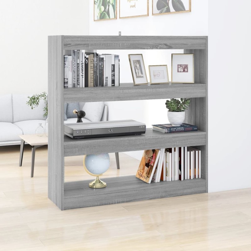 vidaXL Bücherregal/Raumteiler Grau Sonoma 100×30×103 cm vidaXL Bücherregal/Raumteiler Grau Sonoma 100×30×103 cm