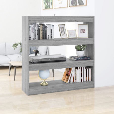 vidaXL Bücherregal/Raumteiler Grau Sonoma 100×30×103 cm