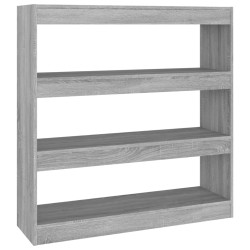 vidaXL Bücherregal/Raumteiler Grau Sonoma 100×30×103 cm
