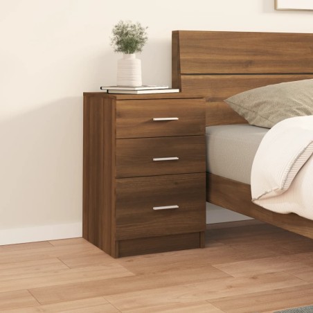 vidaXL Nachttisch Braun Eichen-Optik 40x40x63 cm Holzwerkstoff
