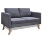 vidaXL Sofa Set 2-Sitzer und 3-Sitzer Stoff Dunkelgrau vidaXL Sofa Set 2-Sitzer und 3-Sitzer Stoff Dunkelgrau