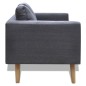 vidaXL Sofa Set 2-Sitzer und 3-Sitzer Stoff Dunkelgrau vidaXL Sofa Set 2-Sitzer und 3-Sitzer Stoff Dunkelgrau