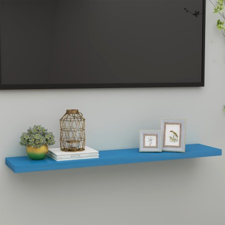 vidaXL Schweberegal Blau 120x23,5x3,8 cm MDF