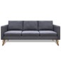 vidaXL Sofa Set 2-Sitzer und 3-Sitzer Stoff Dunkelgrau vidaXL Sofa Set 2-Sitzer und 3-Sitzer Stoff Dunkelgrau