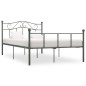 vidaXL Bettgestell Grau Metall 160×200 cm vidaXL Bettgestell Grau Metall 160×200 cm