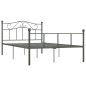 vidaXL Bettgestell Grau Metall 160×200 cm vidaXL Bettgestell Grau Metall 160×200 cm