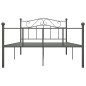 vidaXL Bettgestell Grau Metall 160×200 cm vidaXL Bettgestell Grau Metall 160×200 cm