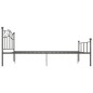 vidaXL Bettgestell Grau Metall 160×200 cm vidaXL Bettgestell Grau Metall 160×200 cm