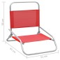 vidaXL Klappbare Strandstühle 2 Stk. Rot Stoff vidaXL Klappbare Strandstühle 2 Stk. Rot Stoff
