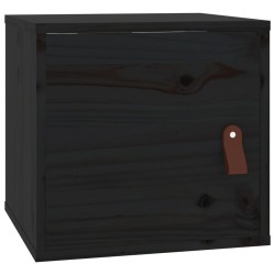 vidaXL Wandschrank Schwarz 31,5x30x30 cm Massivholz Kiefer